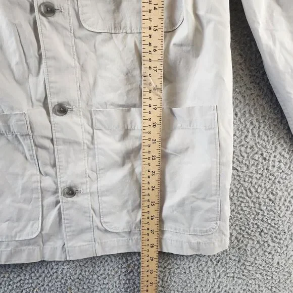 Michael Kors Long Sleeve Shirt Jacket Men's S Aluminum Pockets Button Closure